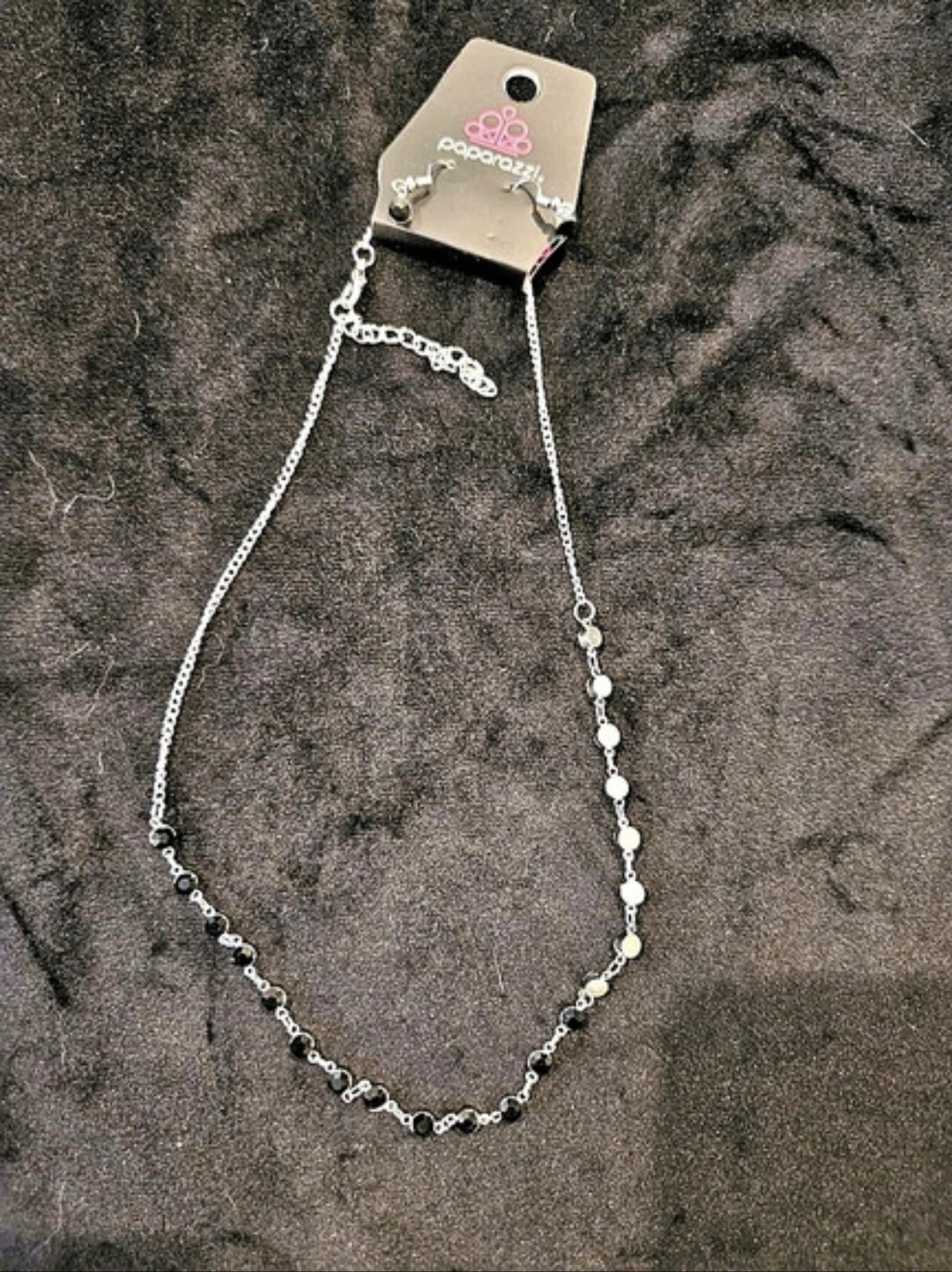 Paparazzi Black & Silver Beaded Necklace